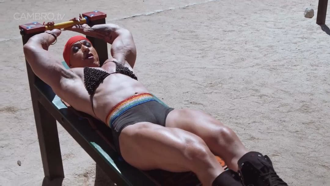 Mrs Sanchez , her muscular poses make everybody hard