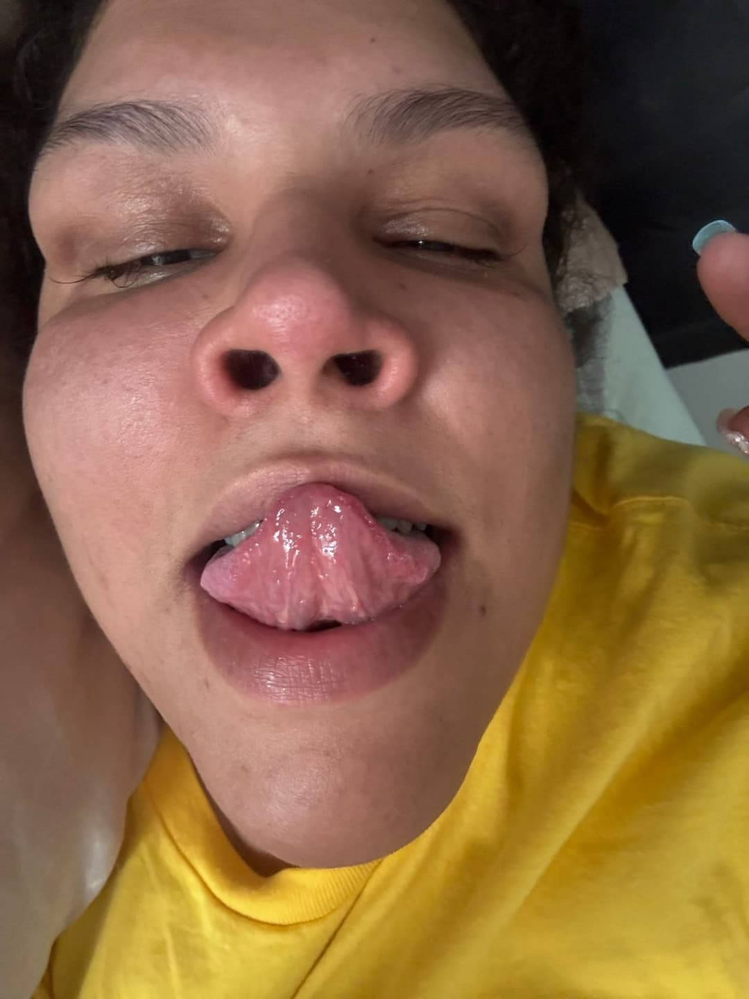 Click to view full size Whore-wife Face fetish (nose, forehead, tongue, teeth, mouth, ears, throat) Gaped, used hole