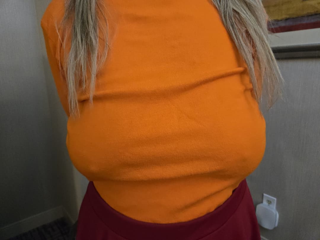Married neighbor slut orange sweater