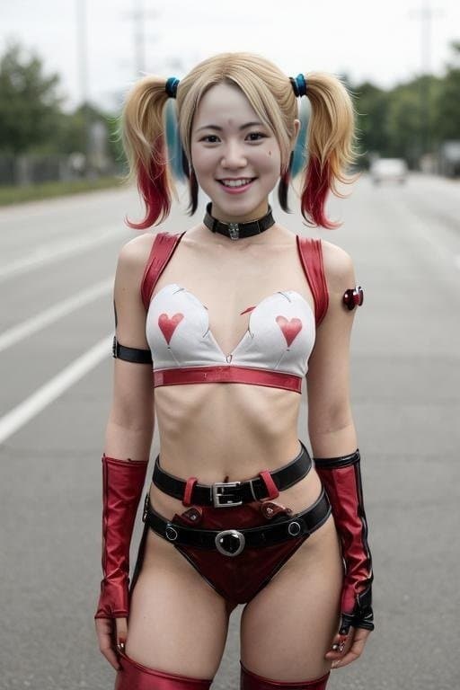 Lily, Asian Harley Quinn cosplay