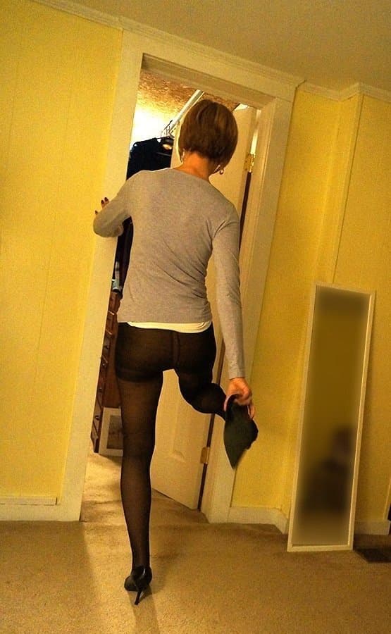 My milf wife in black tights - {kik} timzez3