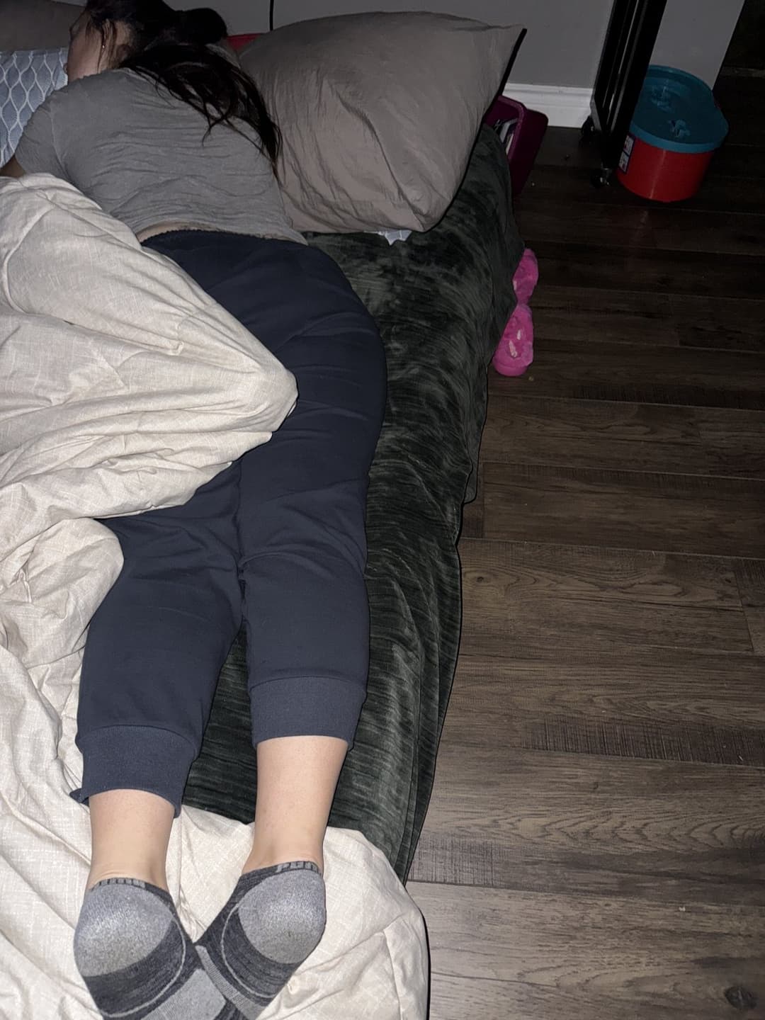 Sexy MILF wife so sexy when sleeping. Touch her!