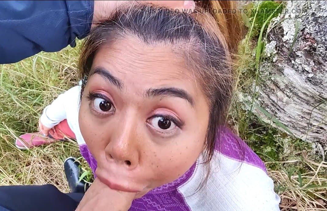 Fat Latina getting fed more than tacos on her hike