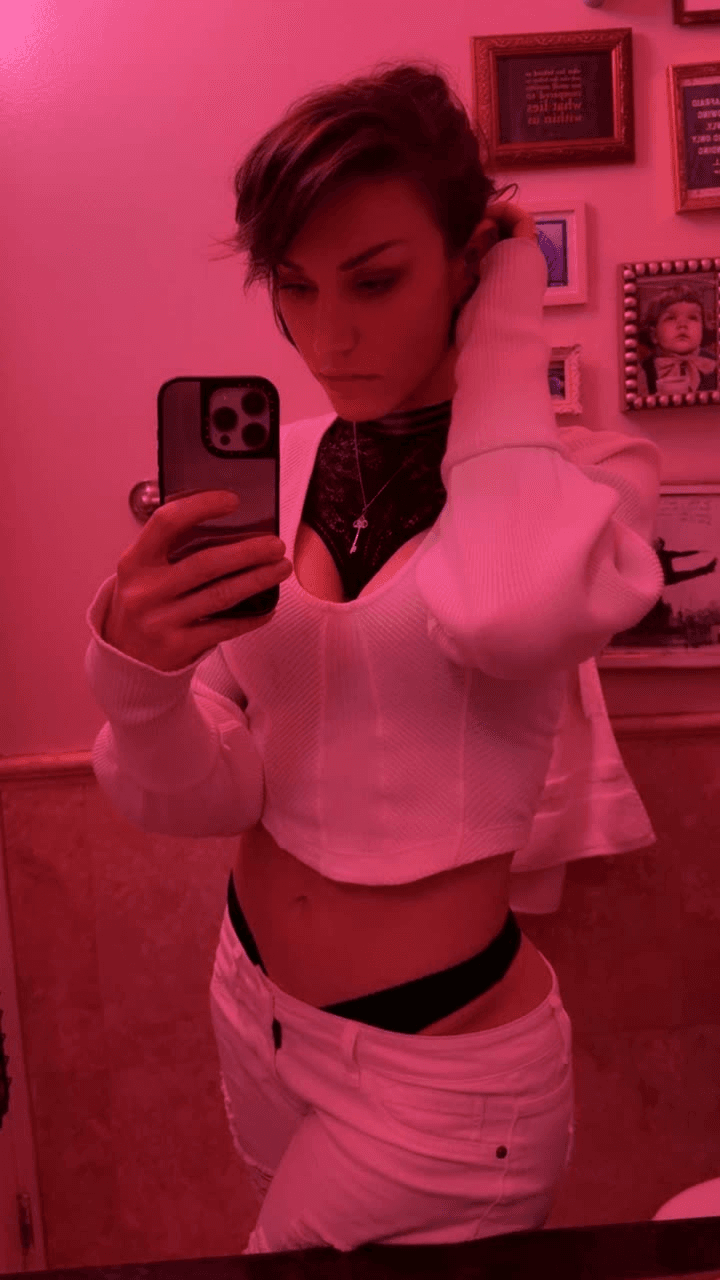 Hot white chick with black thong