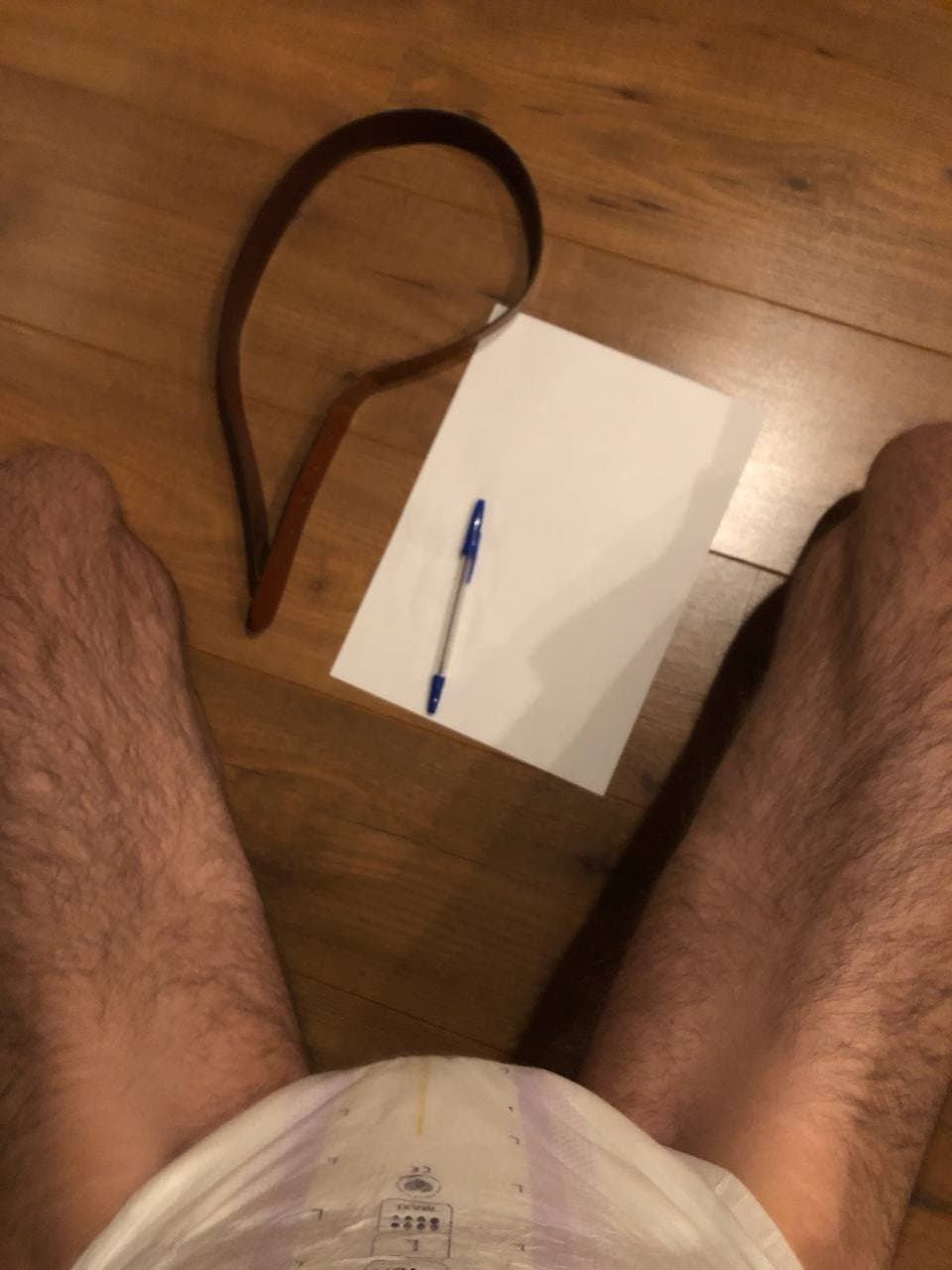 Click to view full size Silly boy in a diaper.