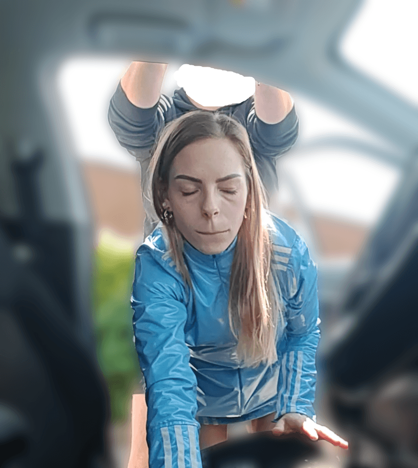 Fucked in Adidas Latex dress