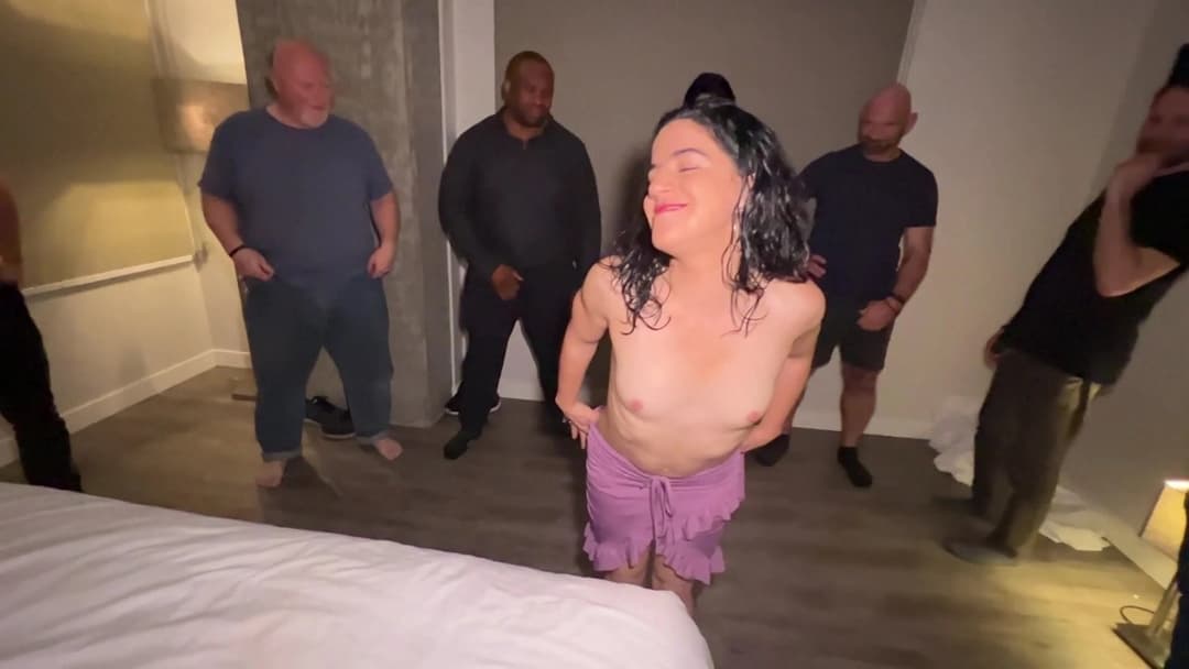 Her First Anal Gangbang with 11 Guys