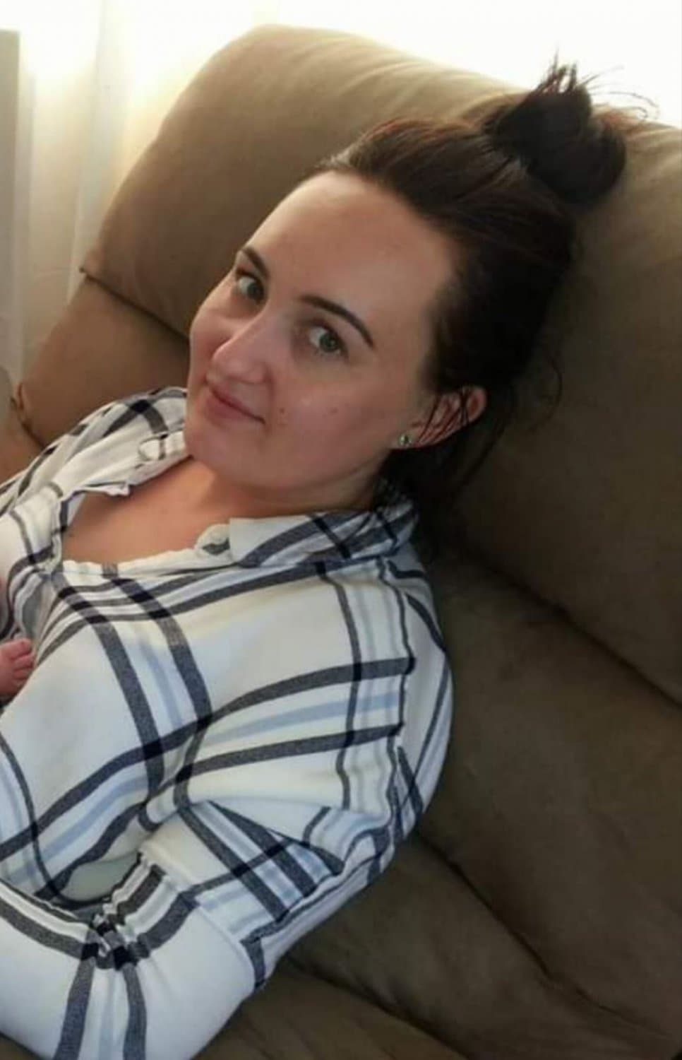 Cute shared brunette wife