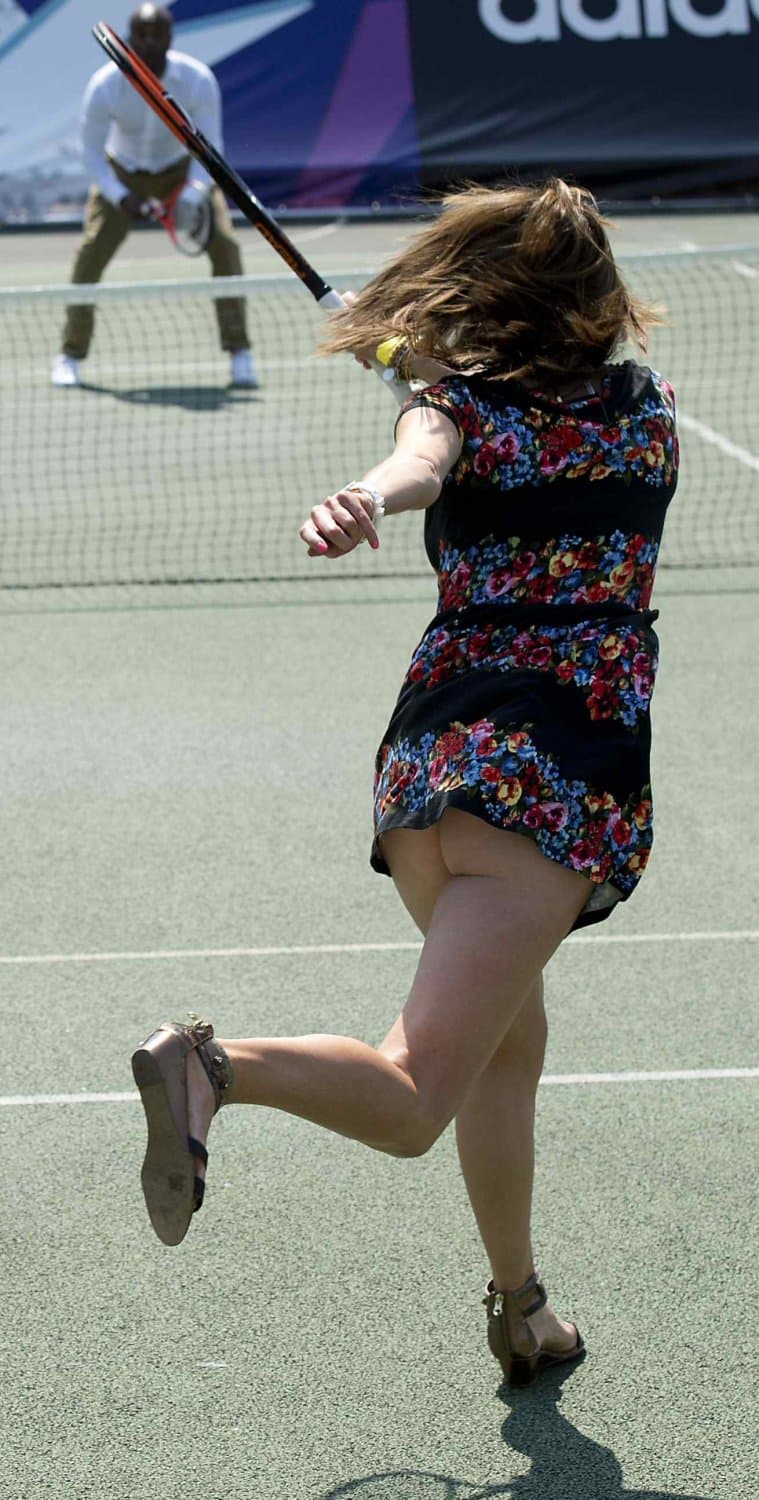 Click to view full size Busty TV presenter Alex Jones