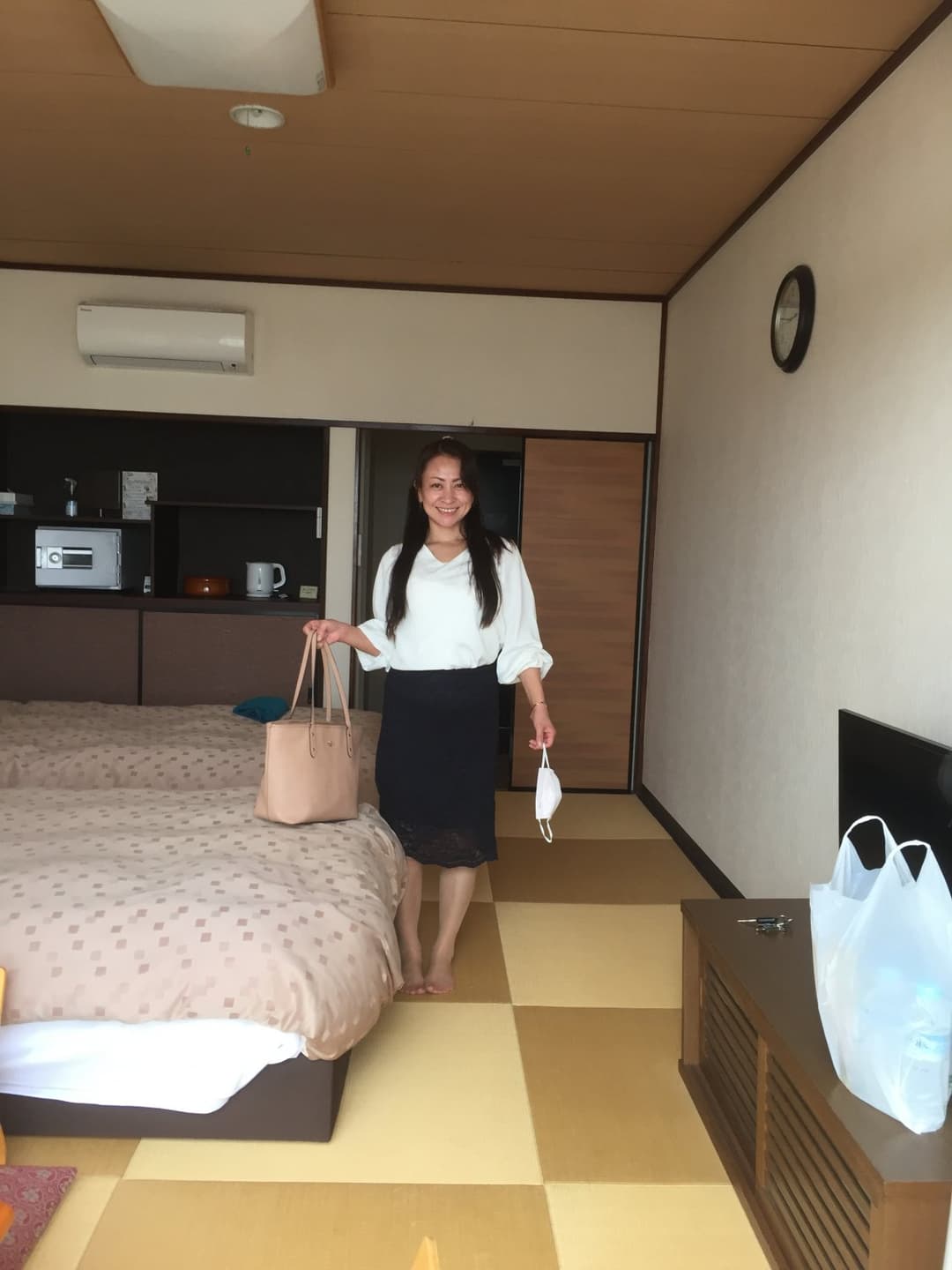 Horny Japanese mature wife Yukiko gets gangbanged by two guys 2