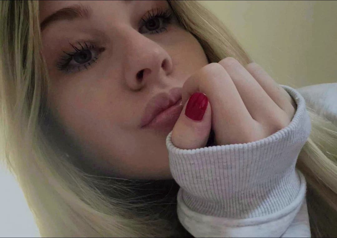 Blonde hair blue eyed curvy IRL Csenge likes to pose and show off her slutty full figured body