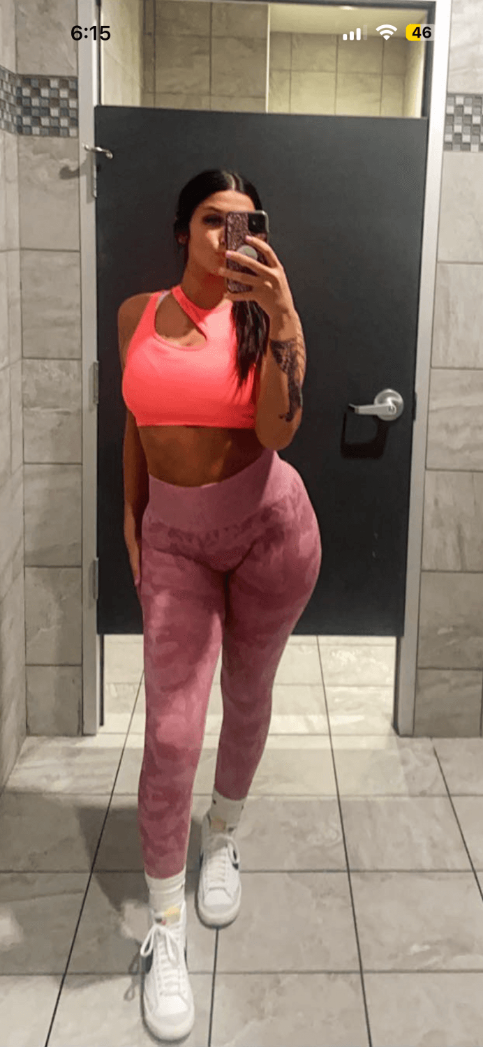 Walked in on this 23yr old hottie on accident holding her big tits together watching dude titty fuck