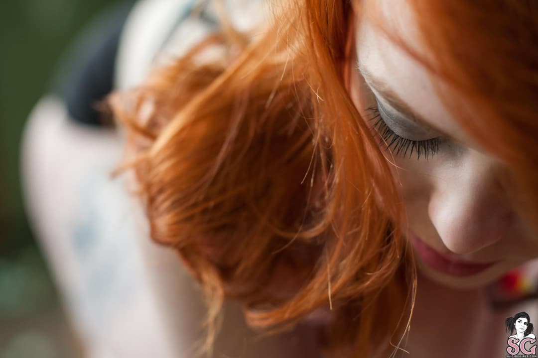 Window Bathing Ginger Lass