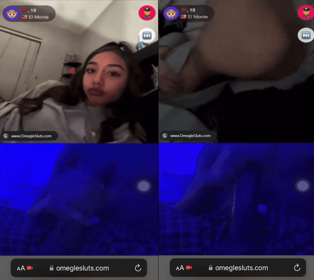 Perfect ass girl flash her nude body on Omegle