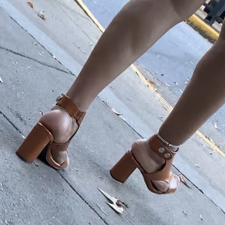 Mrs Tyra Soft Feet Wearing Open Toe Open Heels  ?? At Work