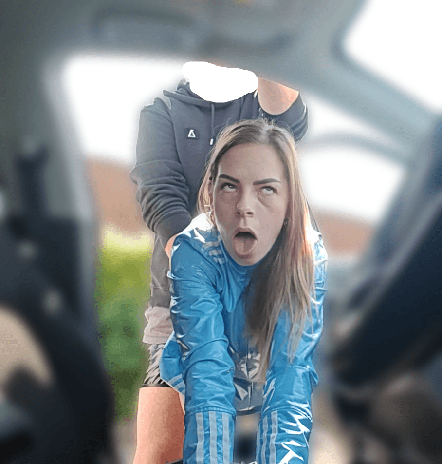 Fucked in Adidas Latex dress