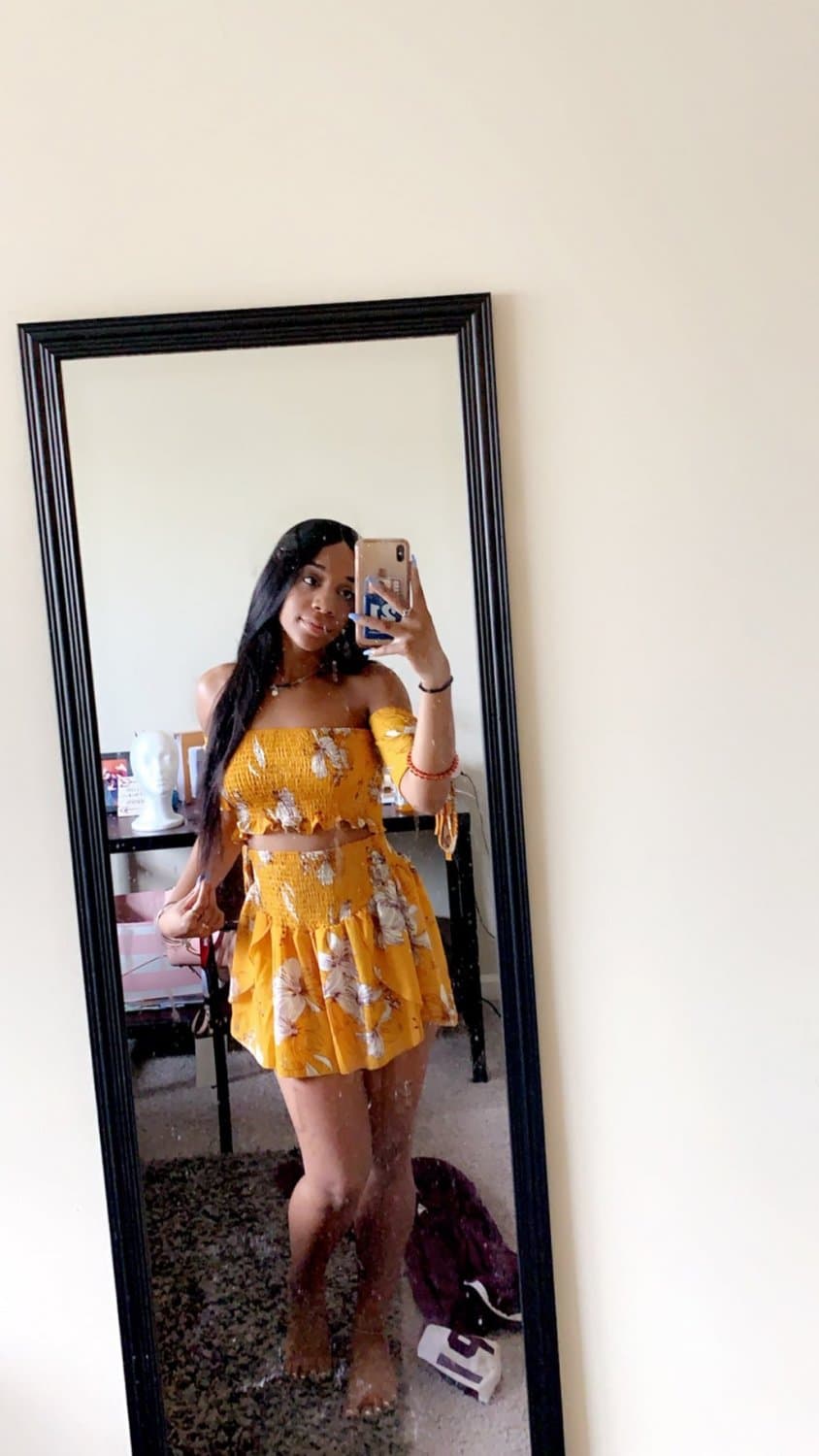 Sexy casual ebony babe mya