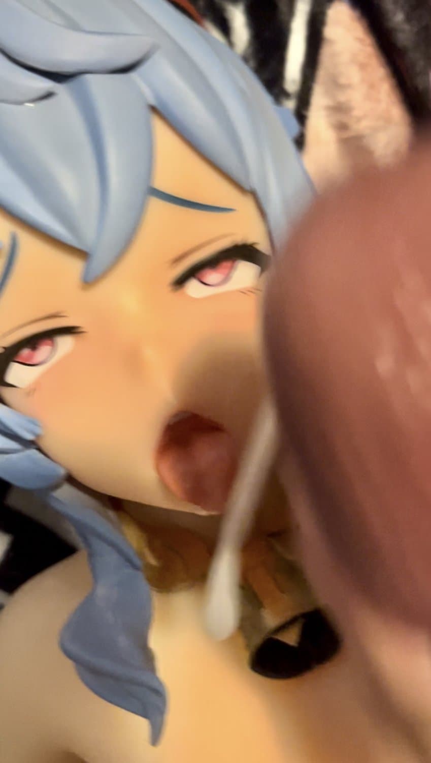 Marathon Waifu Fuck Session with Ganyu ends in Lewd Cum Facial 65cm Mini Hentai Sex Doll Kemelias