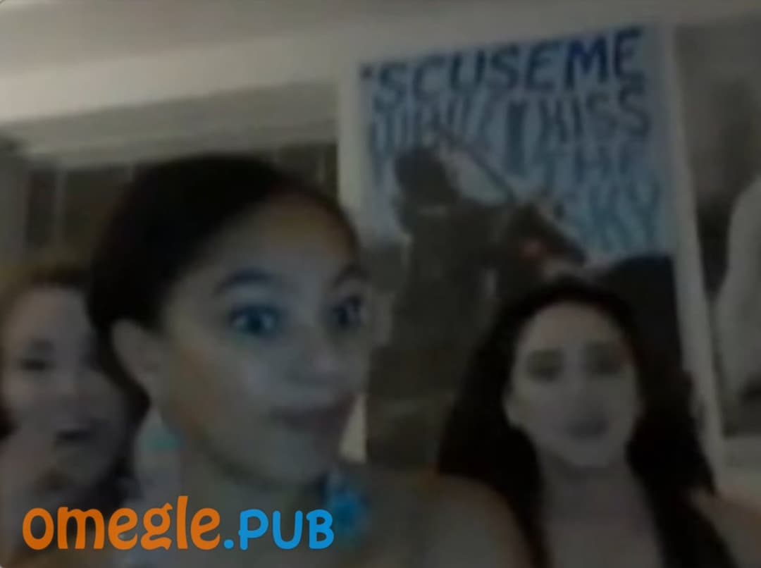 Three Hot girls are shocked to saw so big dick in Omegle chat