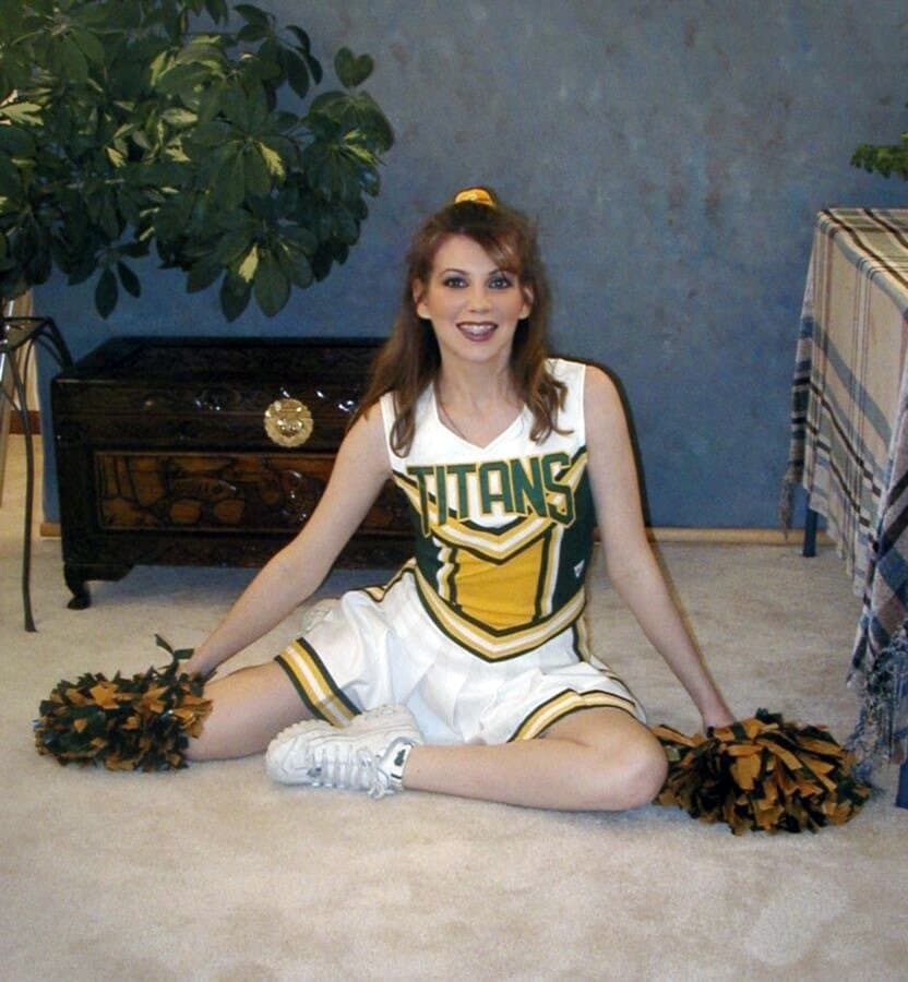 Patti as a cheerleader
