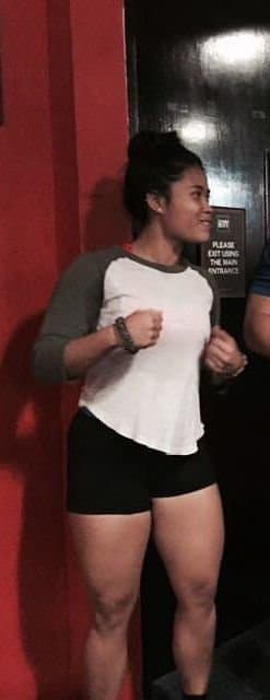 My favourite fitness girl with big thigh but I like her thigh more But she arrogance type