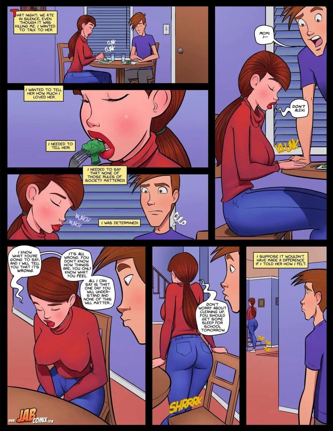 Son fucks the shit out of slutty pawg mom