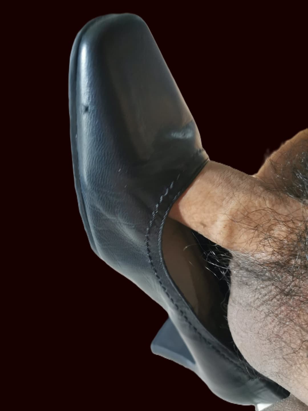 Emptying cum into shoes