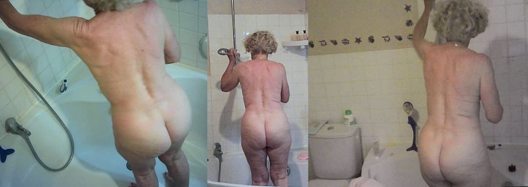 Full set from previous post (cheating granny nurse shower before rushing back home)