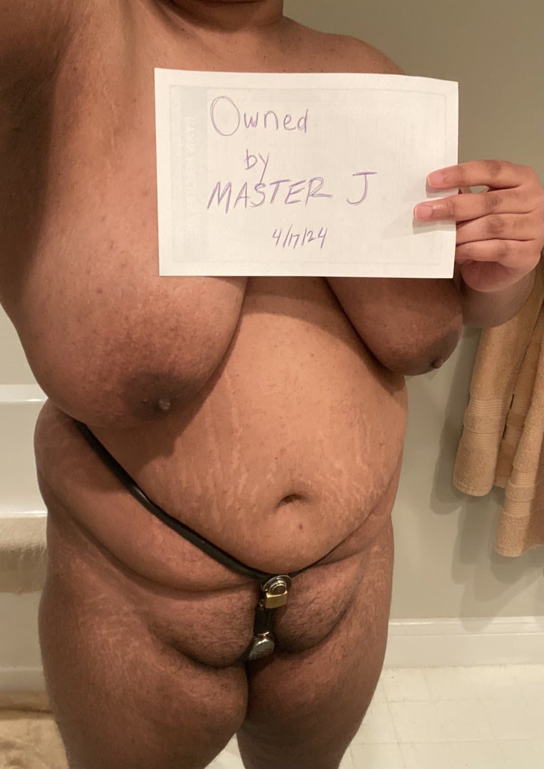 Chastity belt massive tits and fully committed… tel me if your interested