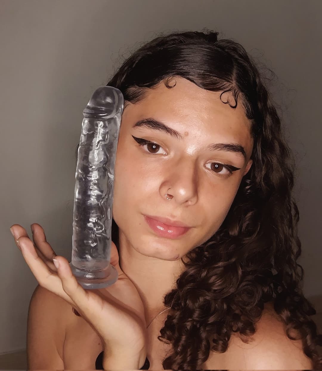 Curly latina shemale with big cock and perfect ass 3