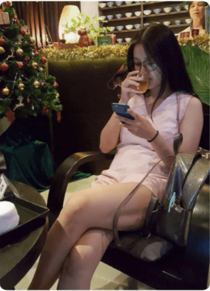 Her husband wants us to see her beautiful figure.