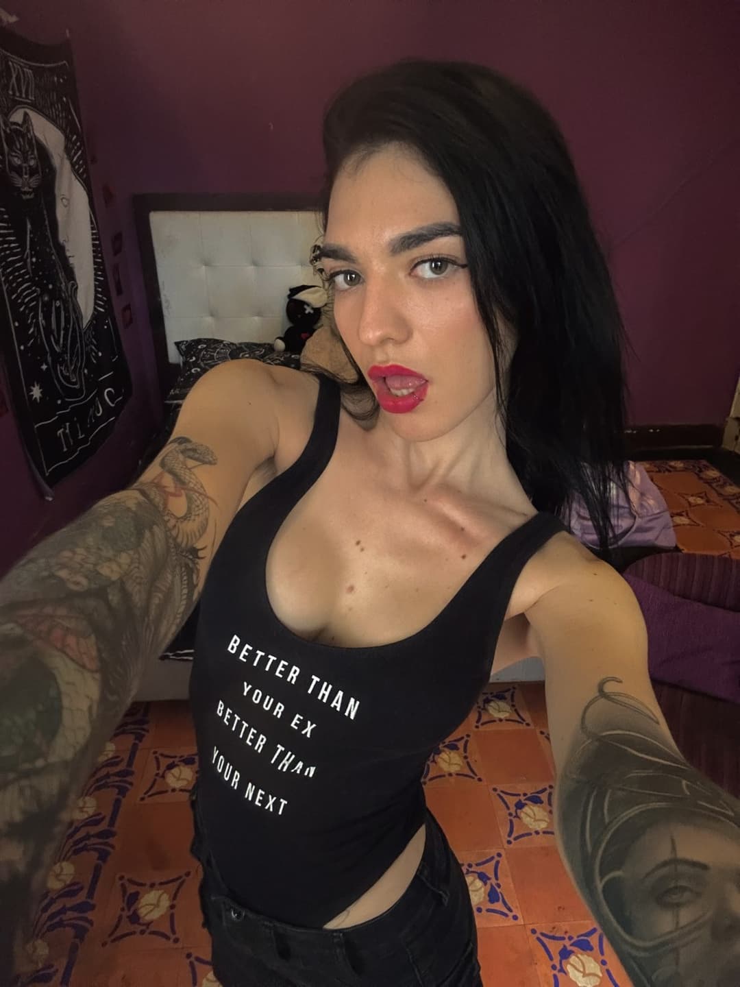 Imagine my lipstick smeared all over you…