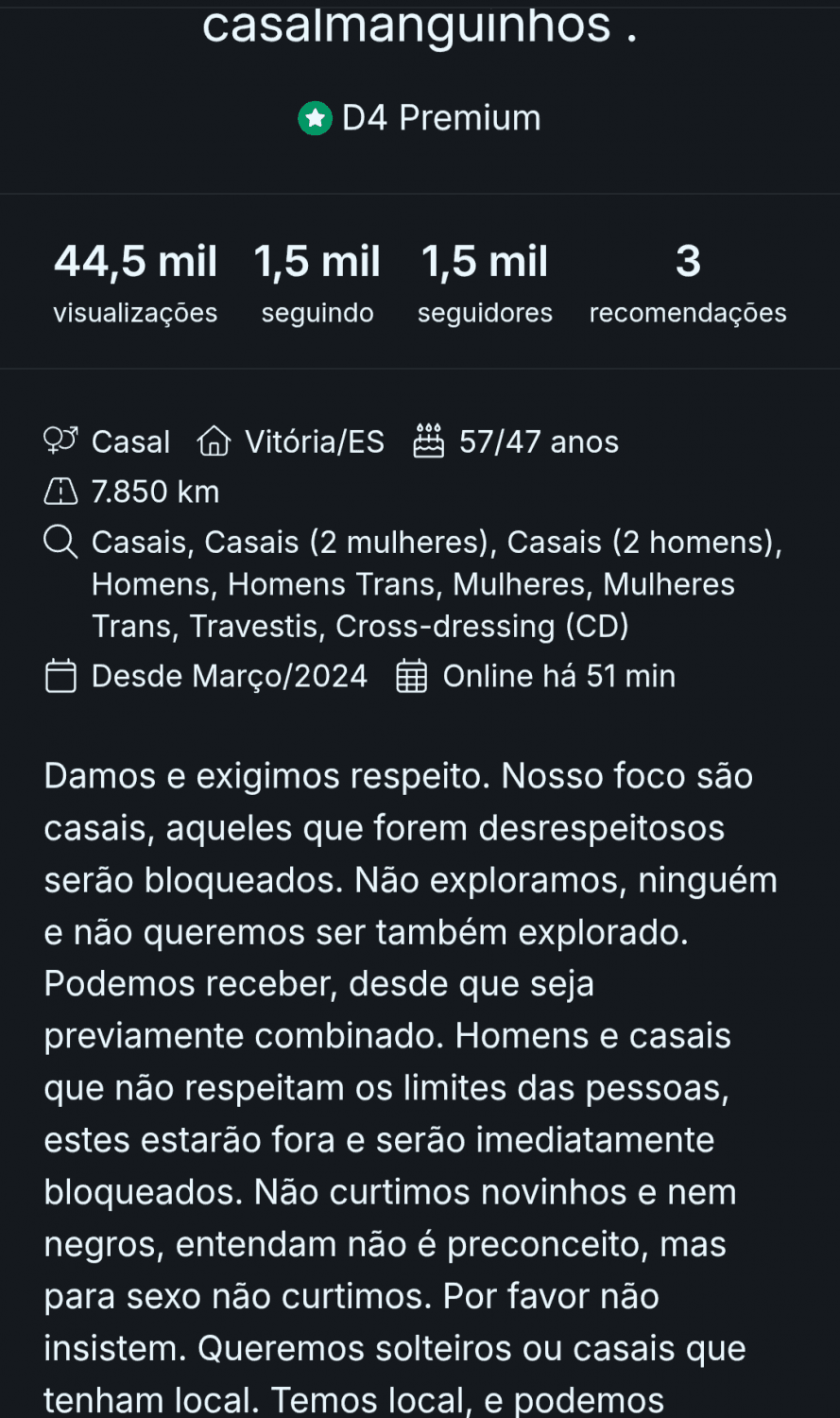 Casal manguinhos serra ES