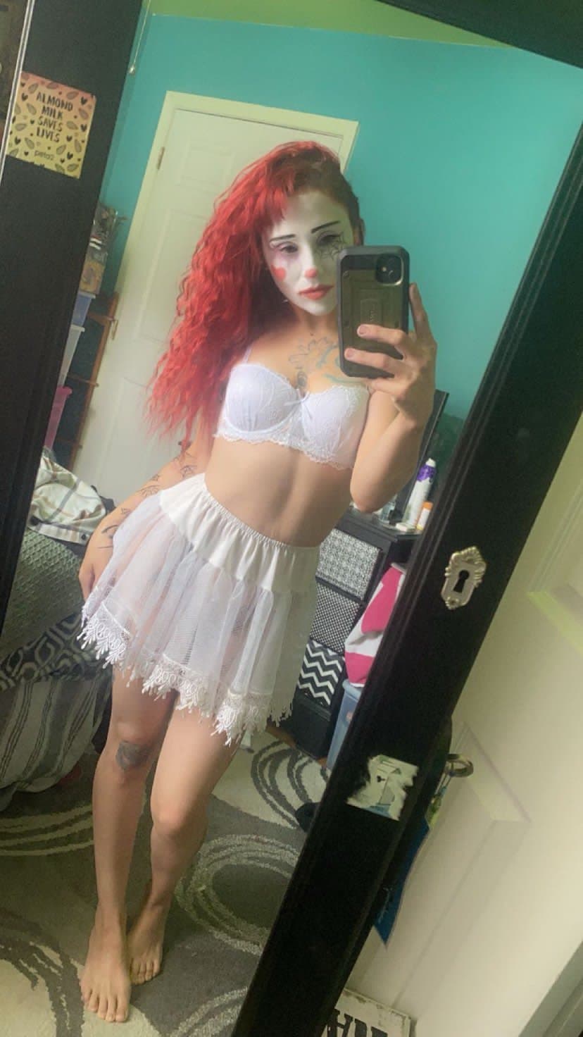 Clown teen loves something in her ass
