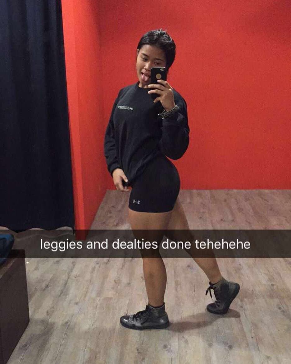 My favourite fitness girl with big thigh but I like her thigh more But she arrogance type