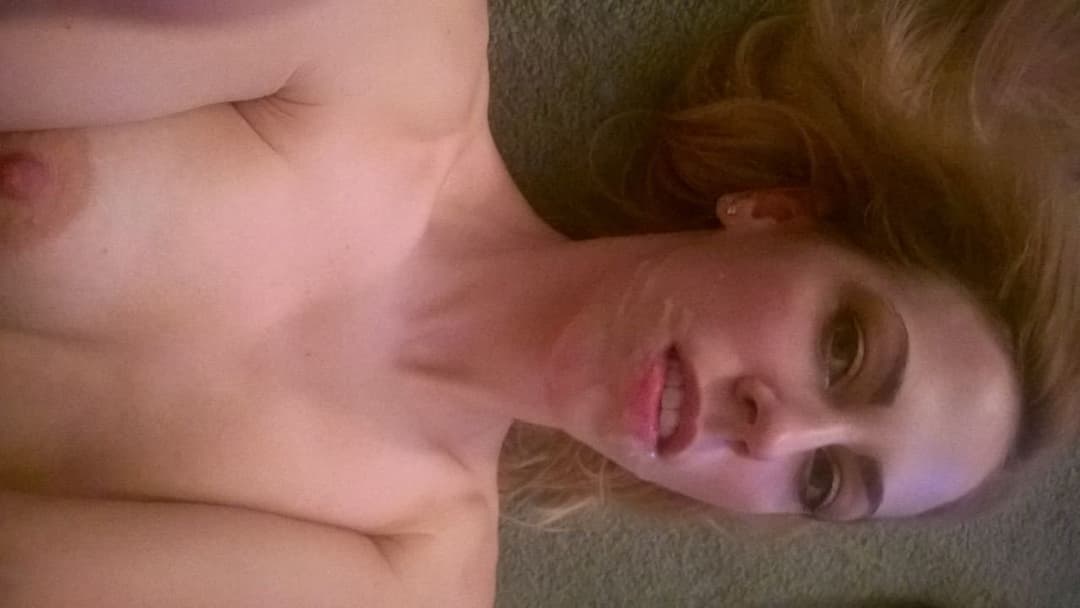 Busty Blonde Slut Wife Likes Wearing Other Men’s Cum Like a Whore