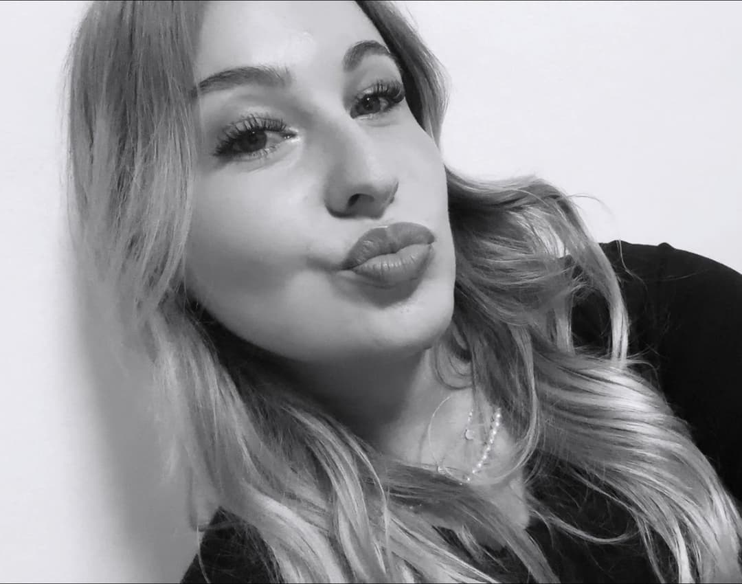 Blonde hair blue eyed curvy IRL Csenge likes to pose and show off her slutty full figured body