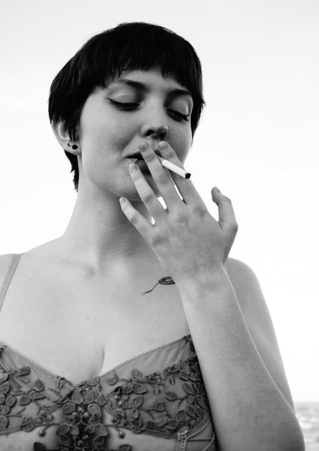 White Pawg short hair Tomboy Dyke Saturnine.