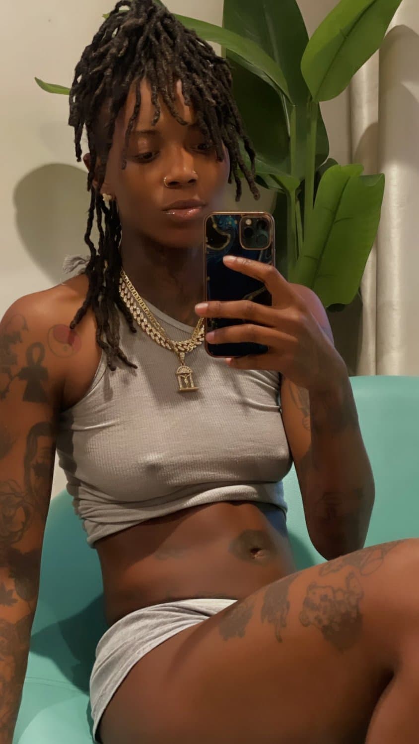 Black dyke stud ebony tomboy Tajee.