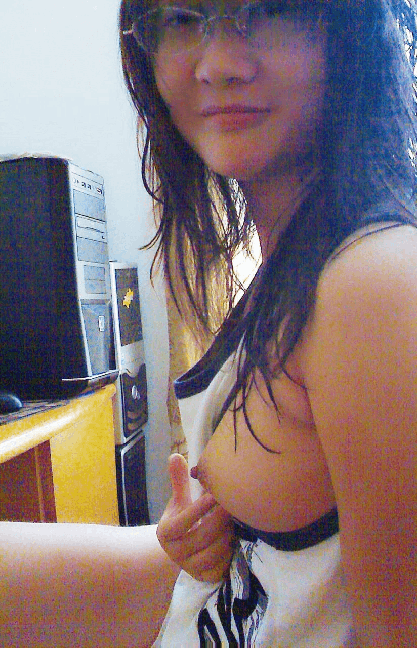 Innocent Japanese college girl in her dorm