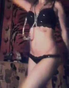 Horny wife dancing hot body