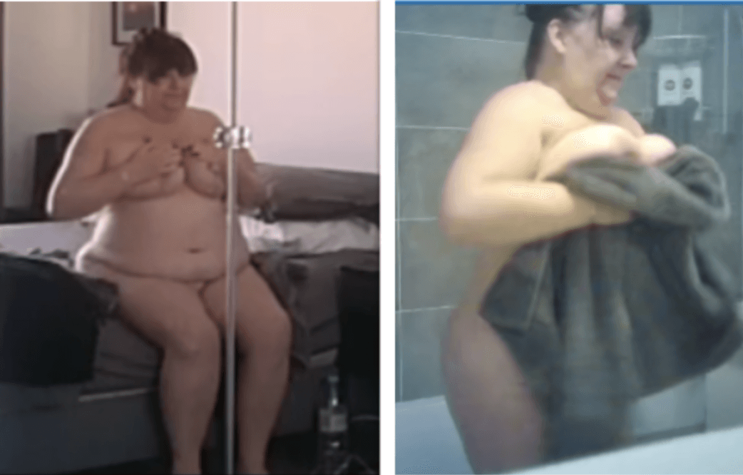 Amateur Milf BBW shower spy