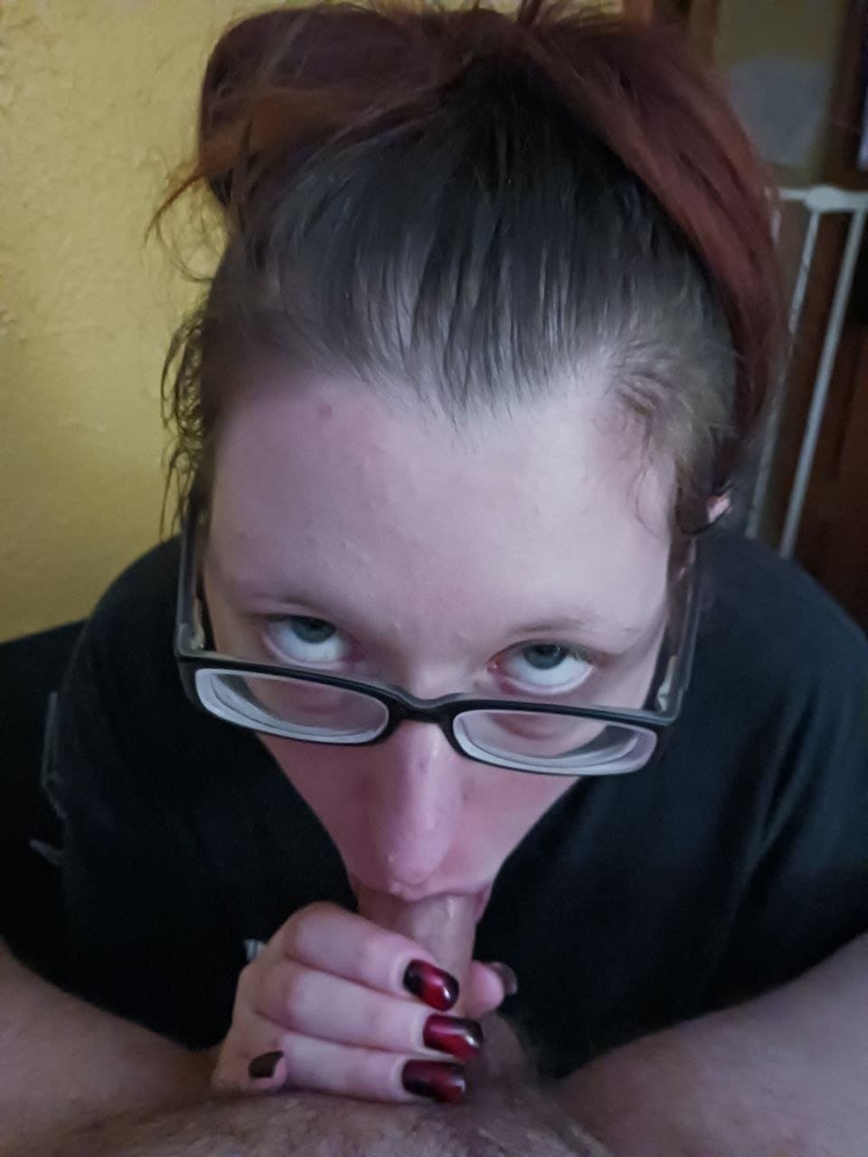 Thicc busty pawg Redhead taking massive bad Dragon dildo on her holes as she spread them