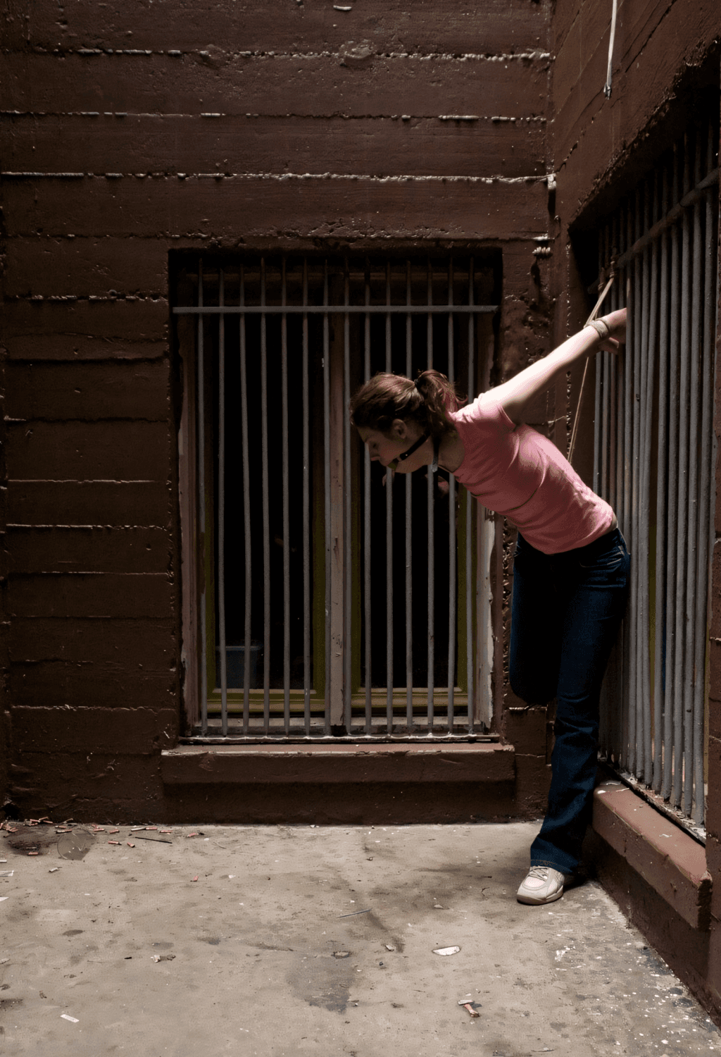 Petite teen Kristine rope bondage