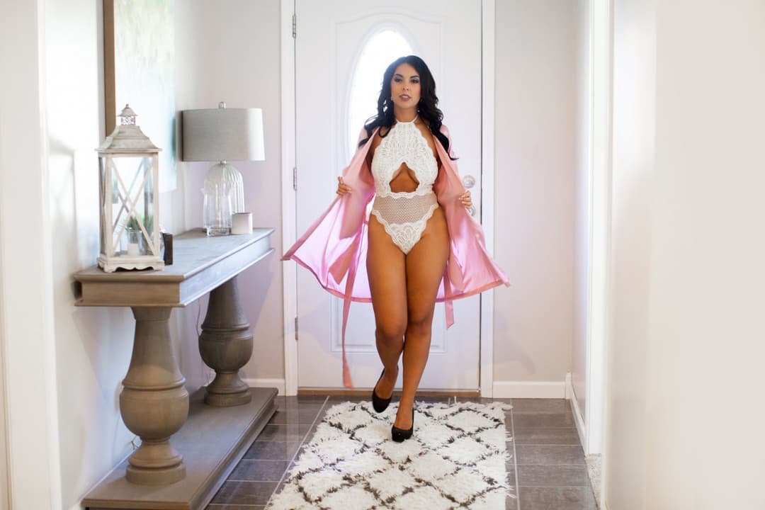 hermosa belleza de grandes tetas Boudoir