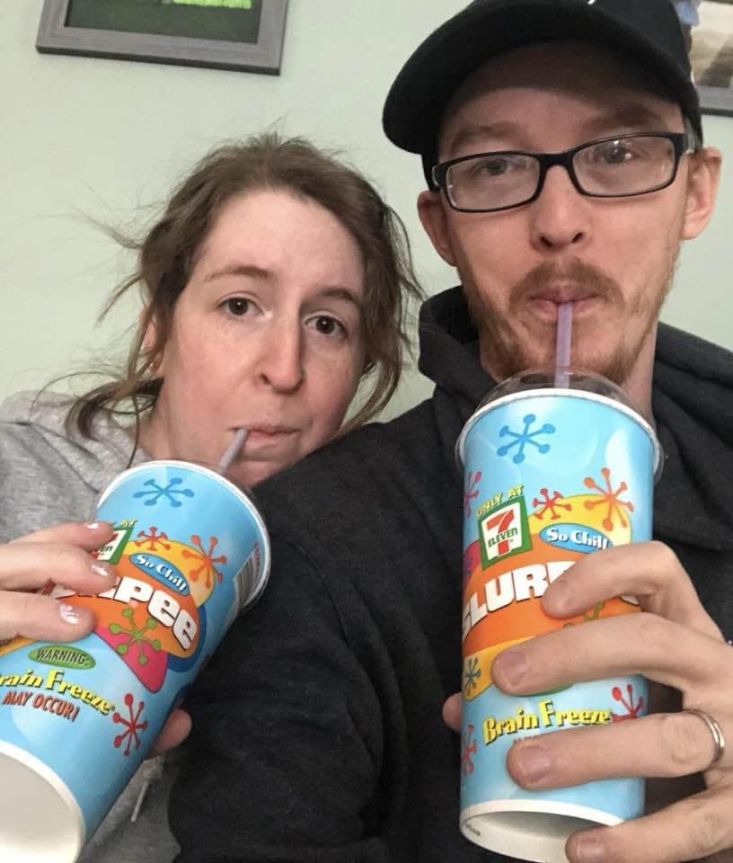 Redhead wife strips and fucks husband bareback