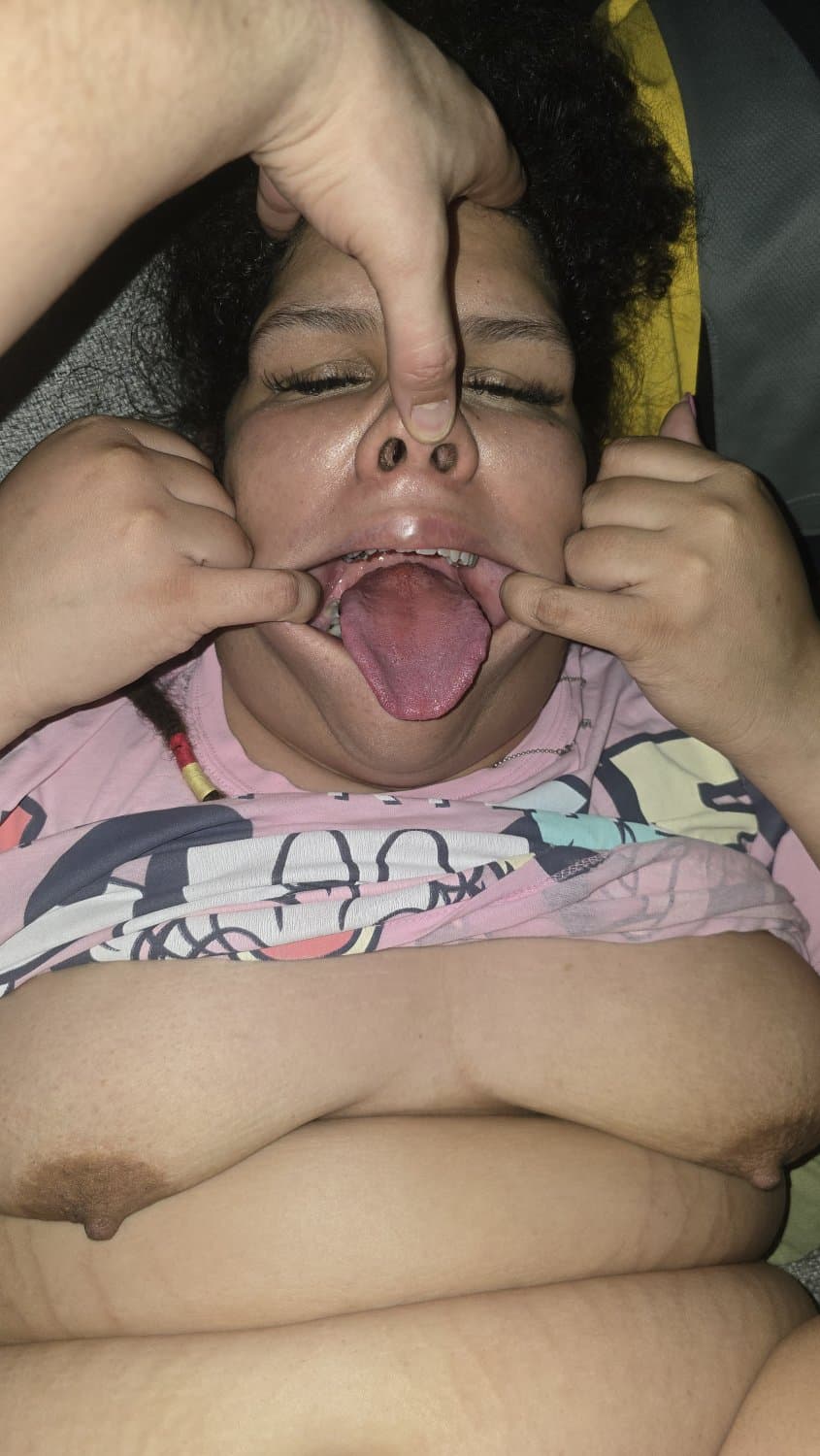 Click to view full size Whore-wife Face fetish (nose, forehead, tongue, teeth, mouth, ears, throat) Gaped, used hole