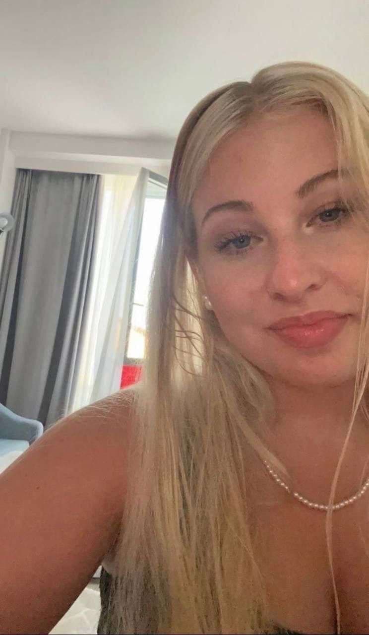 Blonde hair blue eyed curvy IRL Csenge likes to pose and show off her slutty full figured body