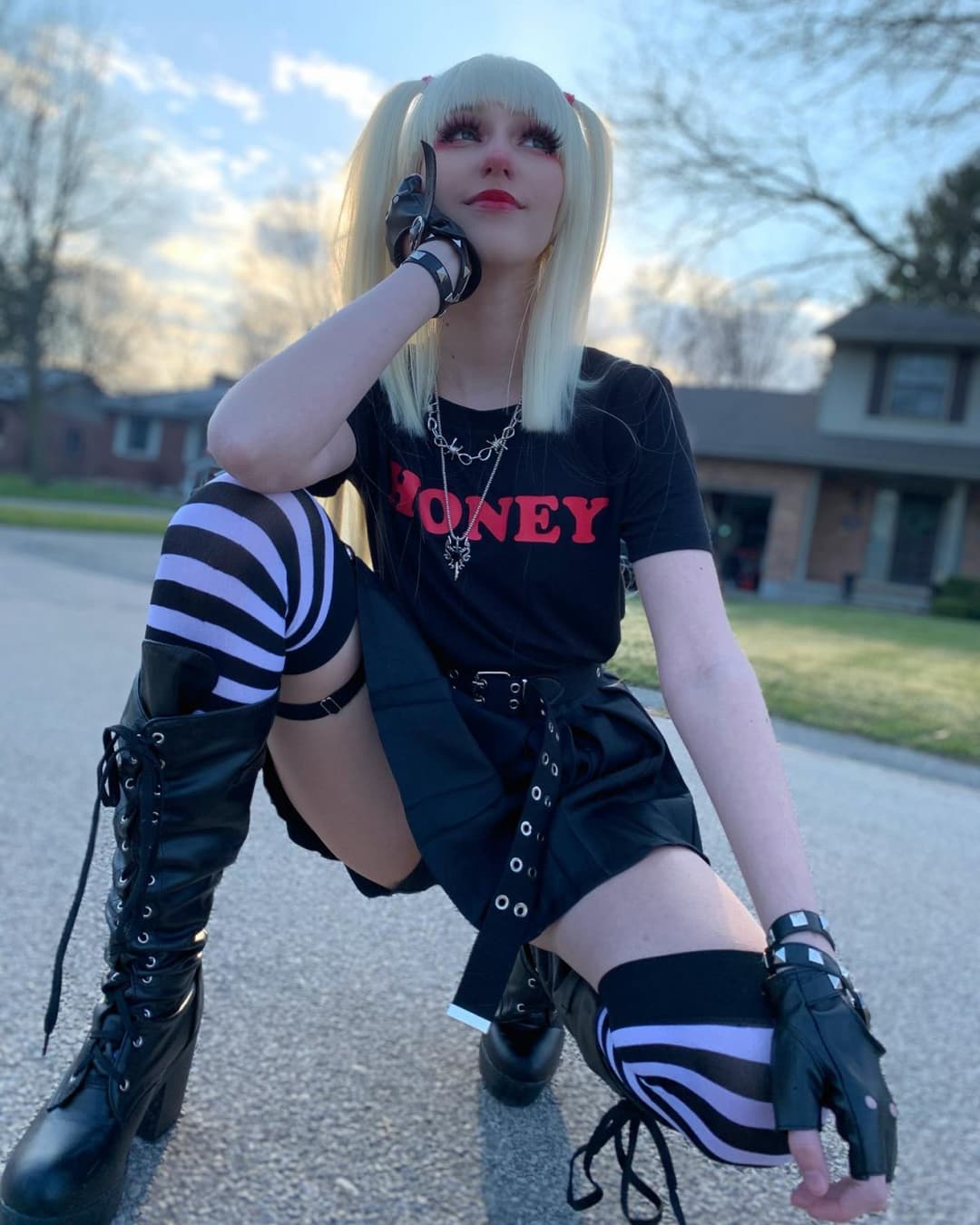 Bimbo Egirl Misa Amane Tiktok Slut -Death Note Alt Cosplay
