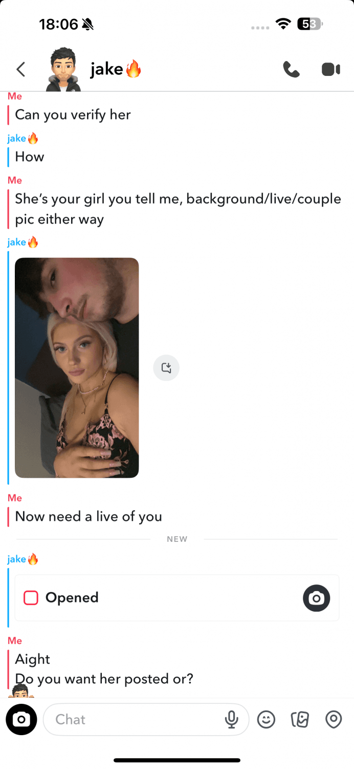 Little Jakey exposing his girlfriend